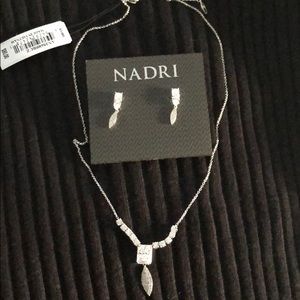 Nadri Revel Y-Drop Necklace  and earrings set brand new